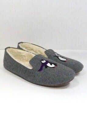 TALBOTS SIZE 7 SLIPPERS FAUX FUR LINED